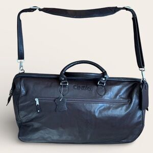 Cintas Brown Large Cowhide Leather Men’s Duffle Travel Weekend Bag Leather Bag
